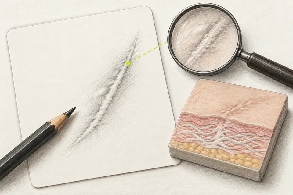 질문 카드와 닫힌 瘢痕 표본으로 기억나지 않는 이력을 상담하는 그림