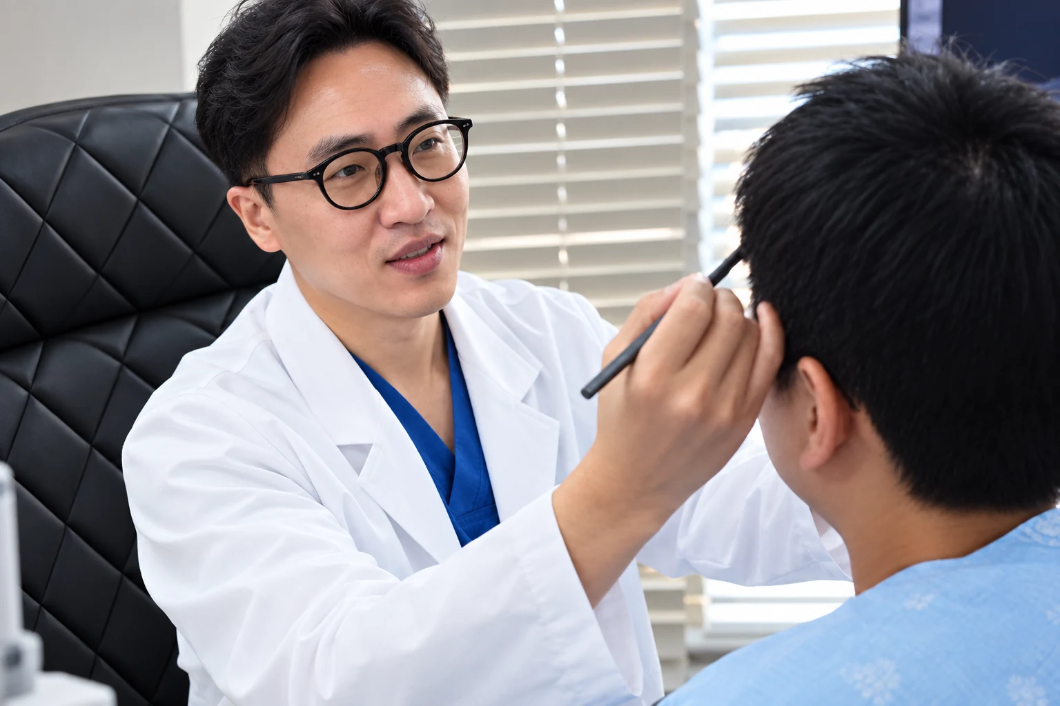 Preoperative consultation and design with Dr. Moh